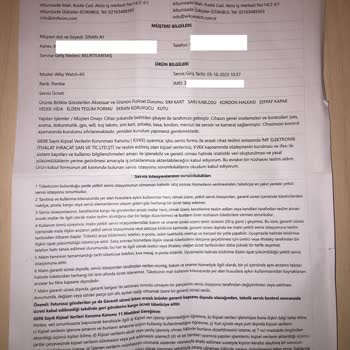 Wiky Watch Saat Arızası Ve Teknik Servisin Sorunumu Gidermemesi