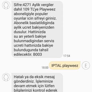 Playweez Üyeliği İptal Edin
