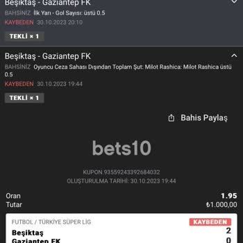 Bets10 Tutan Kupon Ücretini Ödememeleri