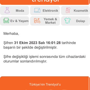 Trendyol Hesabıma Habersiz Bir Şekilde Giriş Yapılmış