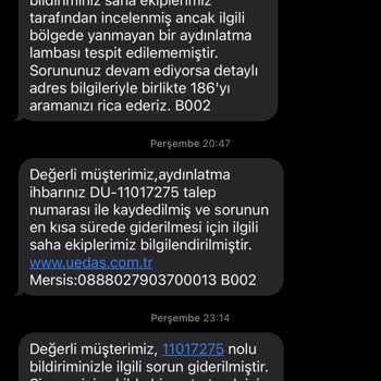 Uludağ Elektrik Dağıtım Çözülmeyen Sokak Aydınlatması