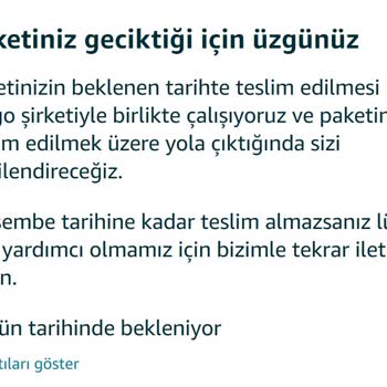 AGT Kurye (aynigunteslim.com) AGT Kuryeyle Sürekli Geç Kalan Amazon