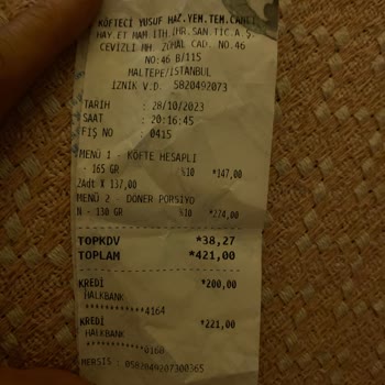 Köfteci Yusuf Yemeğimden Kıl Çıktı