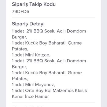 Domino's Pizza Döşemealtı Şubesi Sipariş Hatası