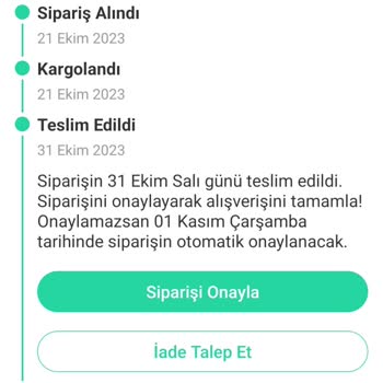 Aras Kargo Ürünümü Teslim Almadığım Halde Teslim Edildi Bilgisi Yer Alıyor.