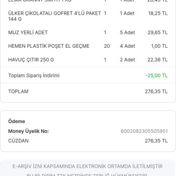 Migros Hemen'den Verdiğim Siparişin Hali!