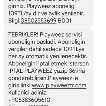 Bilgim Dışında Playweez Aboneliği Hk