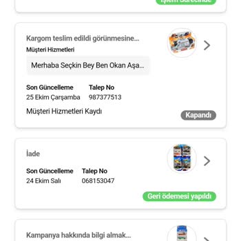 Hepsiburada Sipariş İadesi ve Para İade Sorunu