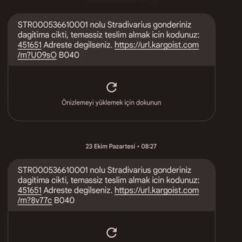 Stradivarius Kargo Teslimatında Kargoist Tarafından Gecikme