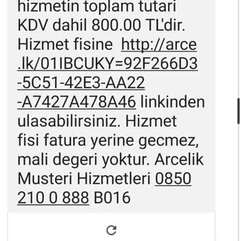 Arçelik Yetkili Servis Boş Yere 800 ₺ Aldı