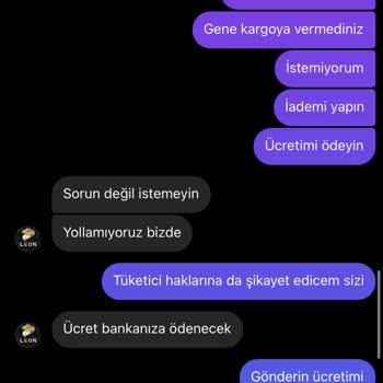 Leon Teknoloji Kargoya Vermemeleri, Ücret İadesi Yapılmaması