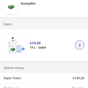 Getir Su Siparişi