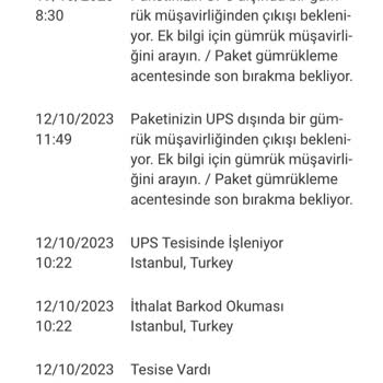 UPS Türkiye Gümrüğe Takılan Kargomdan 200€+navlun İstiyor Kargom 57€