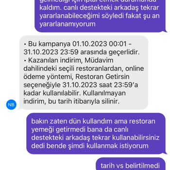 Getir Yemek Sipariş Mağduriyeti