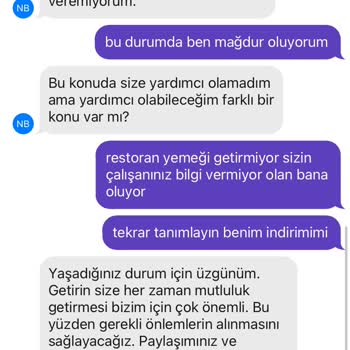 Getir Yemek Sipariş Mağduriyeti