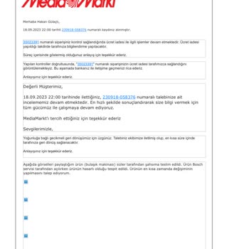 Media Markt Yapılmayan Para İadesi
