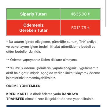 Next (Nextdirect.com) Next Direct Gümrük Ödemesi