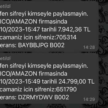 Amazondan Kartımdan Para Çekildi