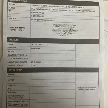 Samsung UE50TU8000U TV Kronik Ekran Arızası