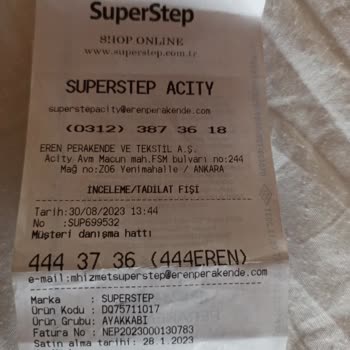 SuperStep Garantili Ürün İnceleme Sorunu