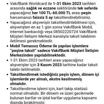 VakıfBank Kampanya Vaadi İle Harcama