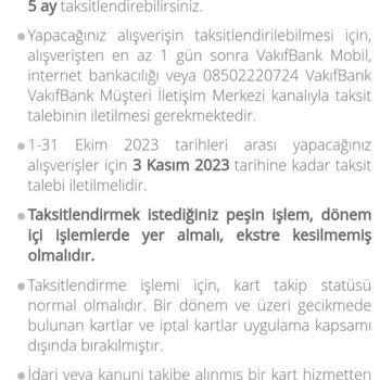 VakıfBank Faizsiz 3 Taksit Dediği Kampanyası Yapmadı