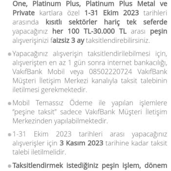 VakıfBank Faizsiz 3 Taksit Dediği Kampanyası Yapmadı