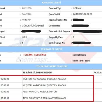 Aras Kargo Ayıntap Şubesi Müşteri Onaysız İşlem Yapıyor!