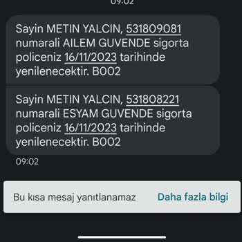 Türkiye Sigorta Talebim Olmadan Sigortalarımı Yenilemek İstiyor
