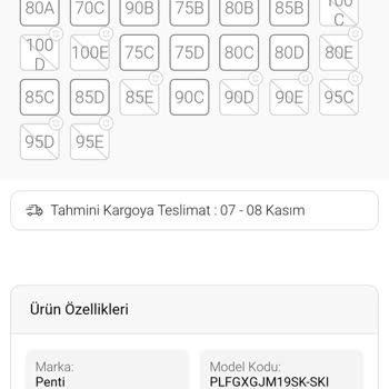 Penti Sipariş Ettiğim Ürün
