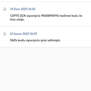 Şok Marketler Siparişin Teslim Edilmemesi Ve Bilgim Dışında İptal Edilmesi