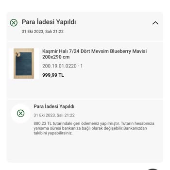 Karaca Züccaciye Talep Dışı İptal Ve Eksik Tutar Yatırma