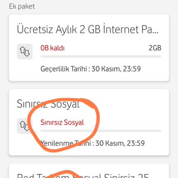 Vodafone Sınırsız Sosyal Medya Sorunu
