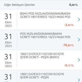 Yapı Kredi Bankası 420 TL Pos Cihazı Kesintisi