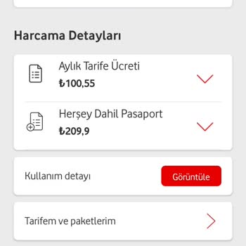 Vodafone Kullanmadığım Miktarı Faturaya Yansıtması