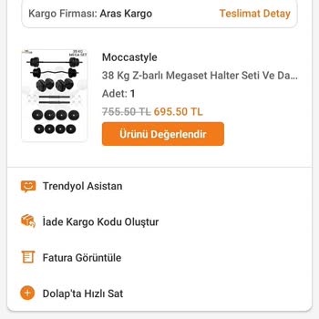 Trendyol Eksik Malzeme Gönderimi