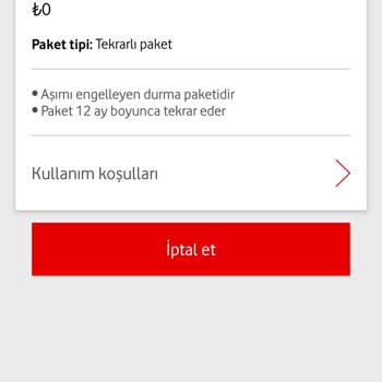 Vodafone Tarife Durma Paketinde Haksız Ücret Talep Ediyor