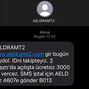 Aeldramt2 İzinsiz, Üyeliksiz SMS Gönderimi