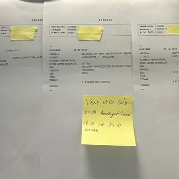 Veni Vidi Göz Sağlık Grubu Veni Vidi Lazer Operasyonu Sonucu; İki Ayrı Gözlük