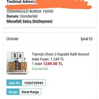 Sorumsuz A101 Siparişimi Göndermedi.