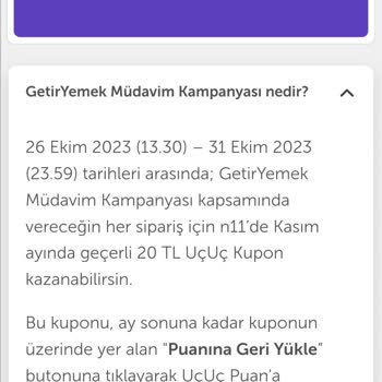 Getir Yemek Uçuş Puan Kampanya