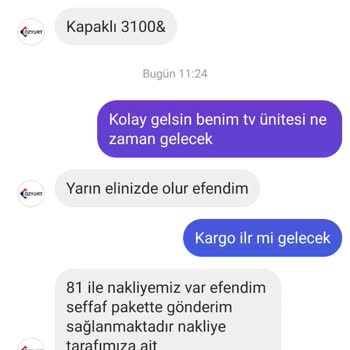Özyurt Mobilya Instagram Üzerinden TV Sehpası Siparişi Verdim