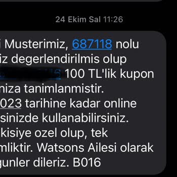 Watsons Hata Veren İndirim Kodu, 1 Aydır Yatırılmayan Param