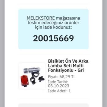 Melek Store İade Ayıplı Ürün!