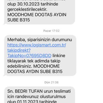 Doğtaş Mobilya Teslimat Gününe Uyulmuyor. Bilgi Dahi Verilmiyor.