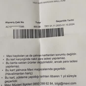 Mavi Kartuş Kartımdan İptal Edilen Puanların İadesi