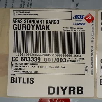 Aras Kargo Kargomun Parçalarını Kaybettiler.
