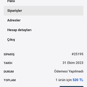 HP Pazarlama Kamp Masası Seti Ödeme Sorunu