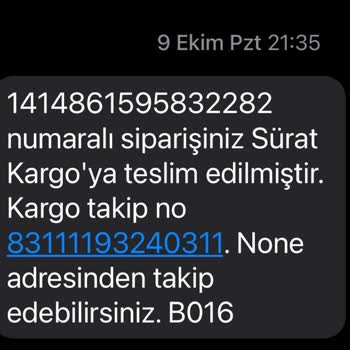 Sürat Kargo'da Kargom Kayboldu