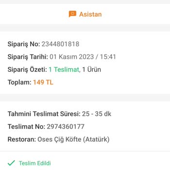 Oses Çiğköfte Geciken Sipariş, Sararmış Ve Yıkanmamış Yeşillikler